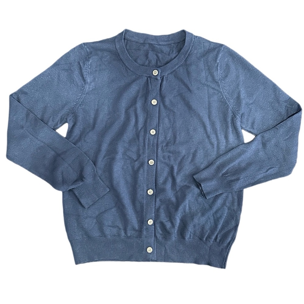 NEW Girls 12-14 Navy Blue‎ Cardigan Sweater